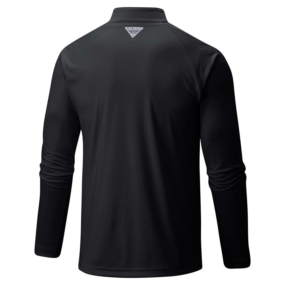 Cincinnati Reds Columbia Terminal Tackle Omni-Shade Raglan Quarter-Zip Pullover Top - Black Pullover