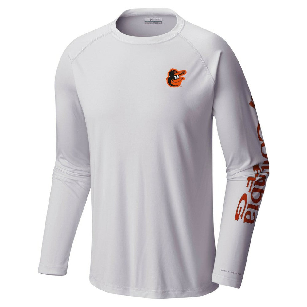 Baltimore Orioles Columbia Terminal Tackle Long Sleeve T-Shirt - White T-shirts