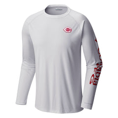 Cincinnati Reds Columbia Terminal Tackle Long Sleeve T-Shirt - White T-shirts
