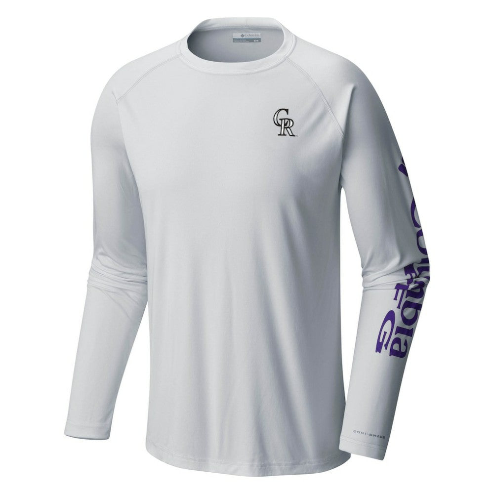 Colorado Rockies Columbia Terminal Tackle Long Sleeve T-Shirt - White T-shirts