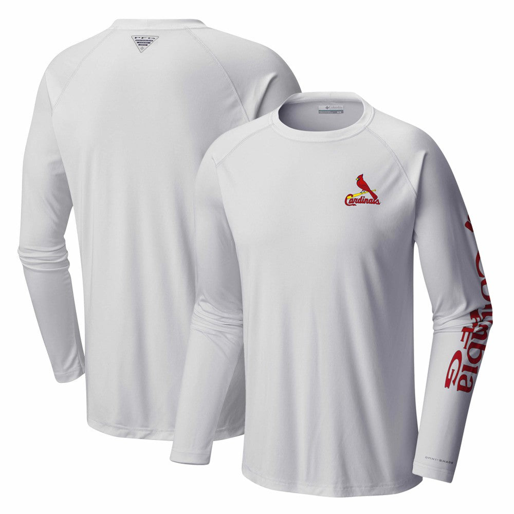 St. Louis Cardinals Columbia Terminal Tackle Long Sleeve T-Shirt - White T-shirts