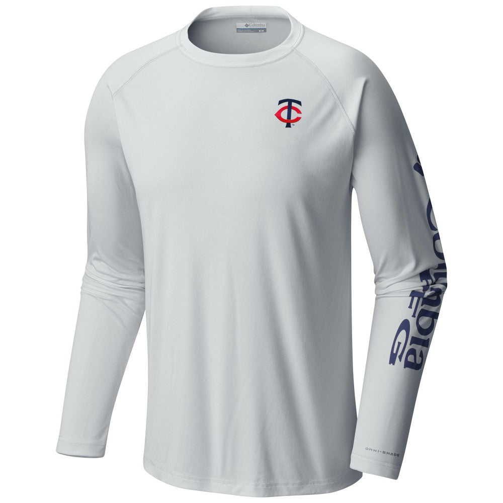 Minnesota Twins Columbia Terminal Tackle Long Sleeve T-Shirt - White T-shirts