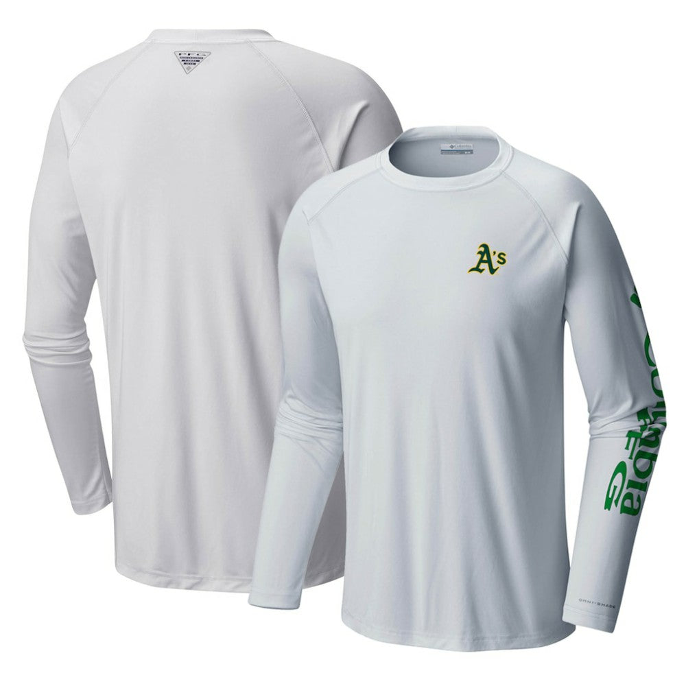 Athletics Columbia Terminal Tackle Long Sleeve T-Shirt - White T-shirts