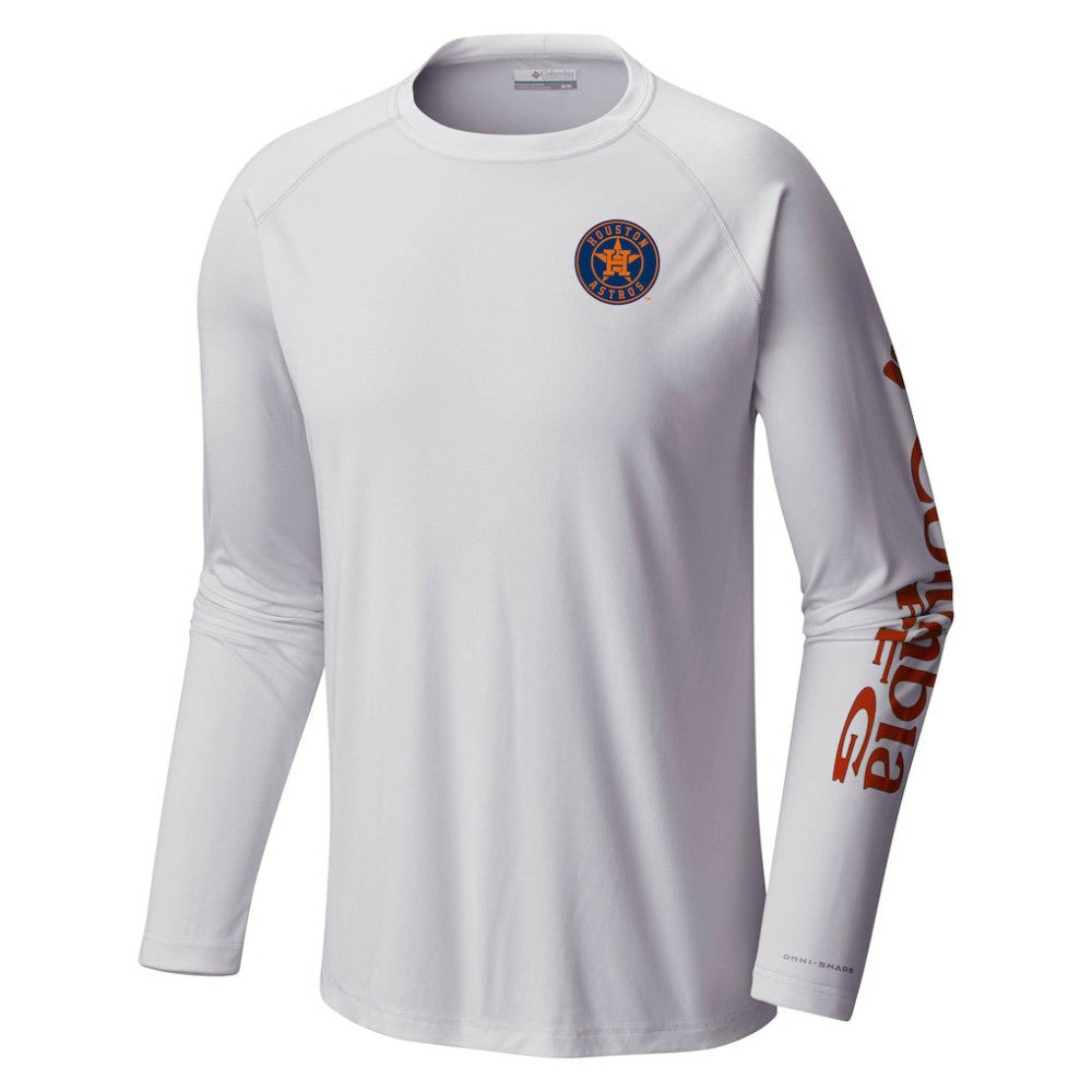 Houston Astros Columbia Terminal Tackle Long Sleeve T-Shirt - White T-shirts