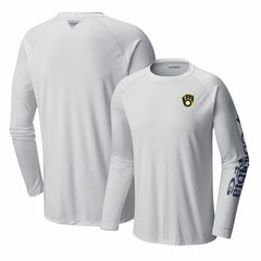 Milwaukee Brewers Columbia Terminal Tackle Long Sleeve T-Shirt - White T-shirts