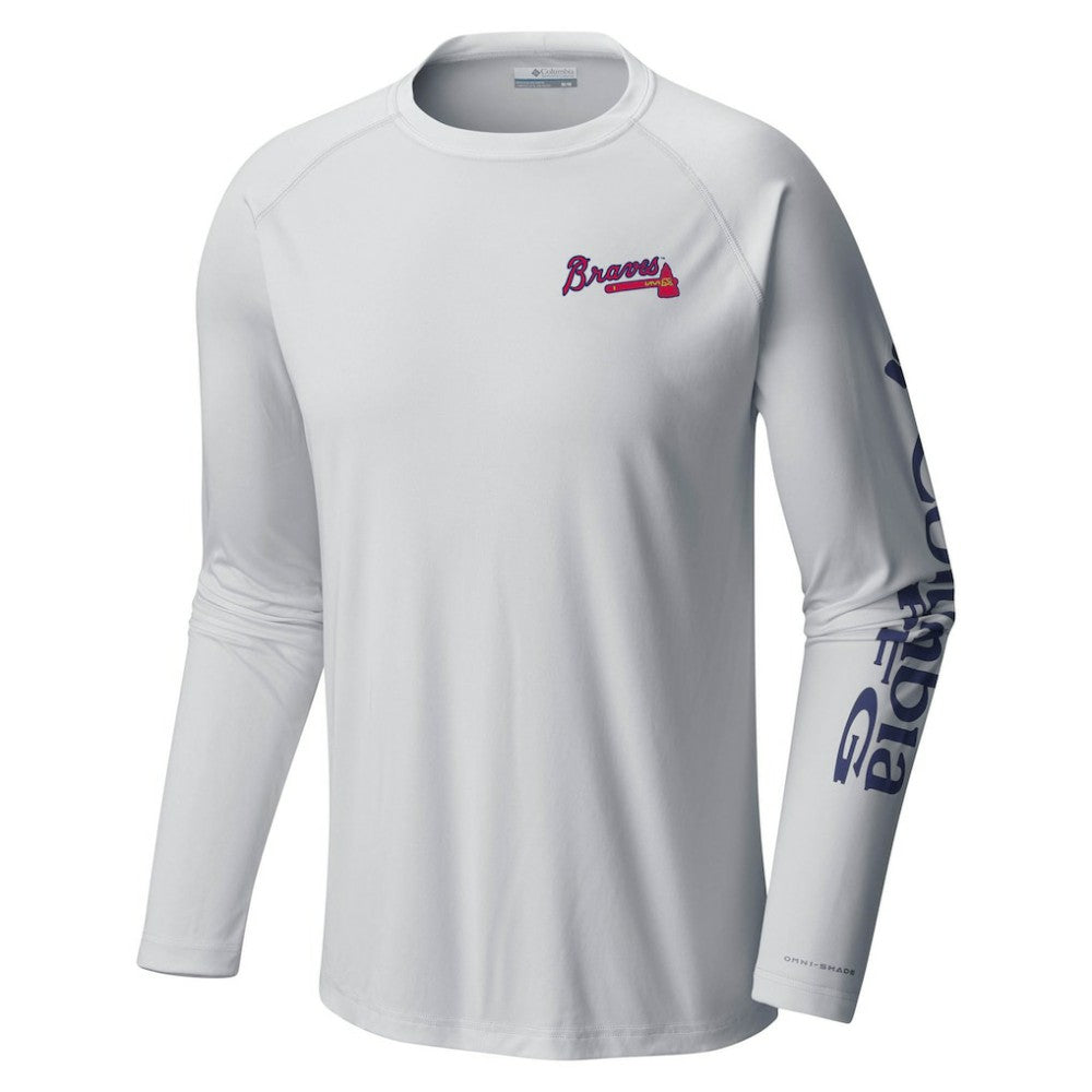 Atlanta Braves Columbia Terminal Tackle Long Sleeve T-Shirt - White T-shirts