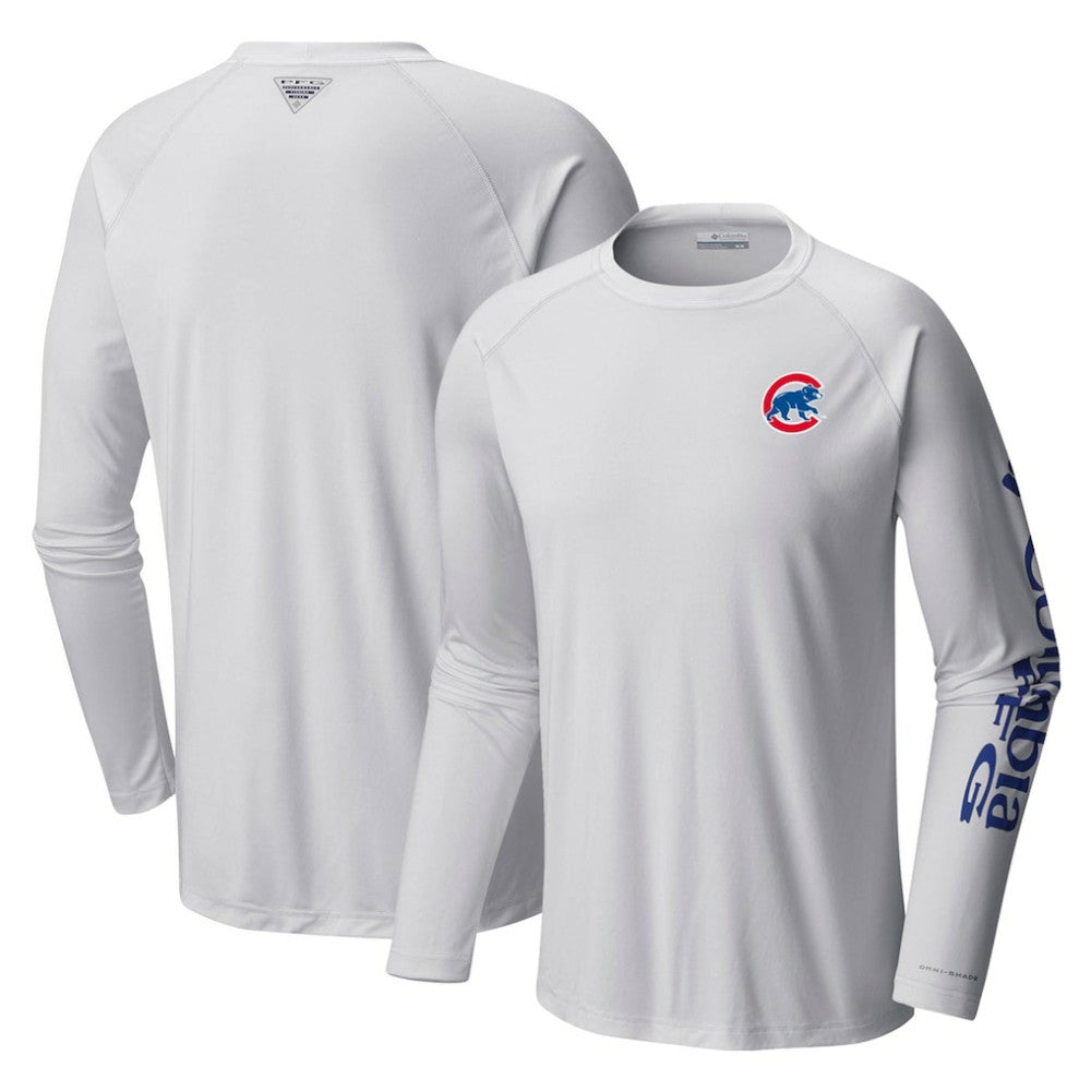 Chicago Cubs Columbia Terminal Tackle Long Sleeve T-Shirt - White T-shirts