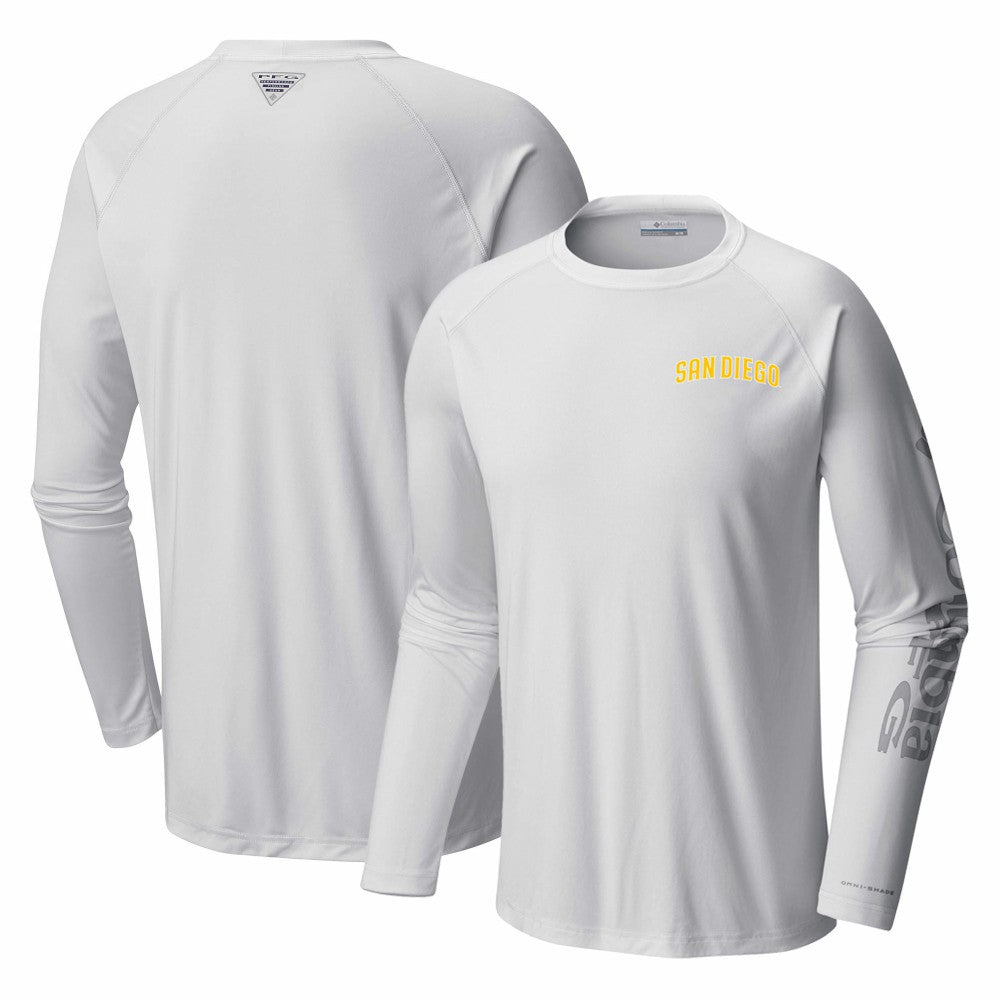 San Diego Padres Columbia Terminal Tackle Long Sleeve T-Shirt - White T-shirts