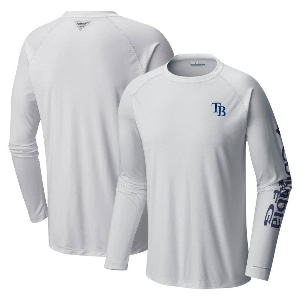 Tampa Bay Rays Columbia Terminal Tackle Long Sleeve T-Shirt - White T-shirts