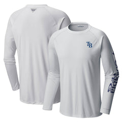 Tampa Bay Rays Columbia Terminal Tackle Long Sleeve T-Shirt - White T-shirts