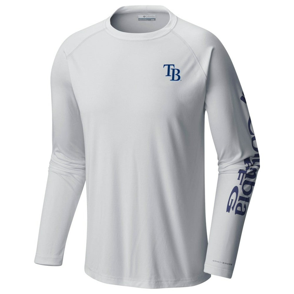Tampa Bay Rays Columbia Terminal Tackle Long Sleeve T-Shirt - White T-shirts