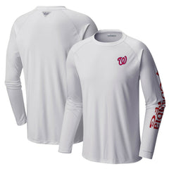Washington Nationals Columbia Terminal Tackle Long Sleeve T-Shirt - White T-shirts