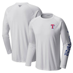 Texas Rangers Columbia Terminal Tackle Long Sleeve T-Shirt - White T-shirts