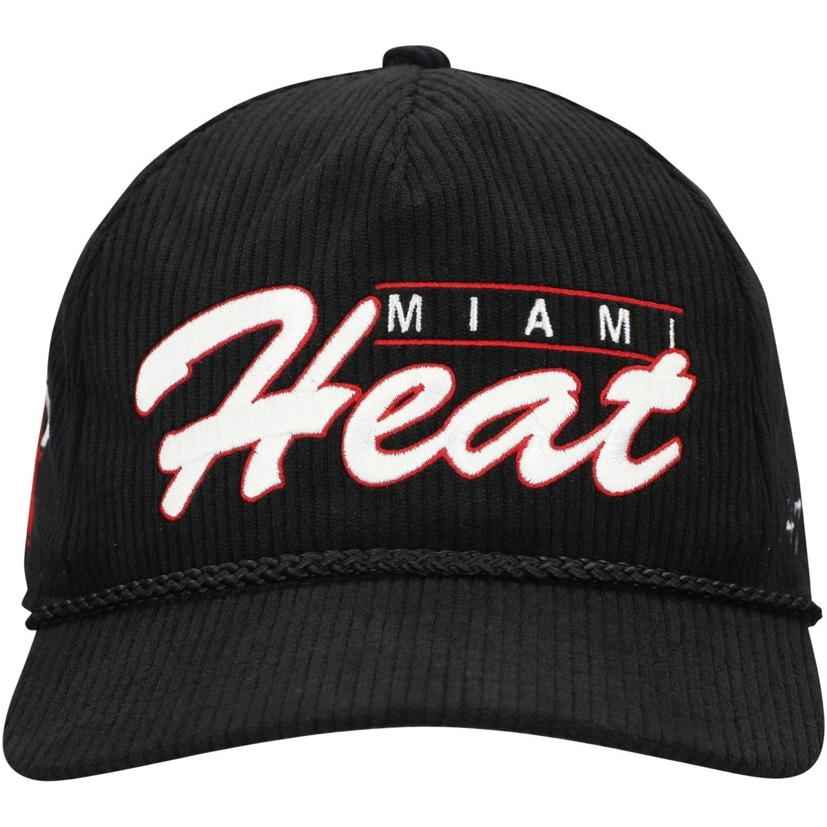 Miami Heat '47 Double Header Sidepatch Cord Hitch Adjustable Hat Black