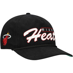 Miami Heat '47 Double Header Sidepatch Cord Hitch Adjustable Hat Black