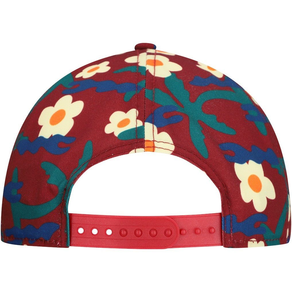 Chicago Bulls Vacation Floral Golfer Snapback Hat Crimson