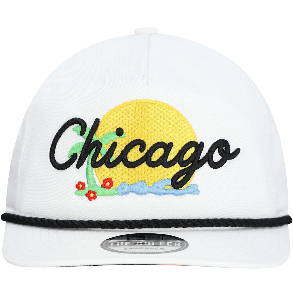 Chicago Bulls Island Oasis Golfer Snapback Hat White