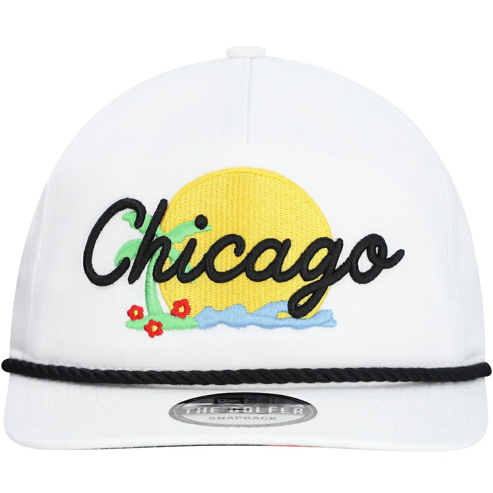 Chicago Bulls Island Oasis Golfer Snapback Hat White