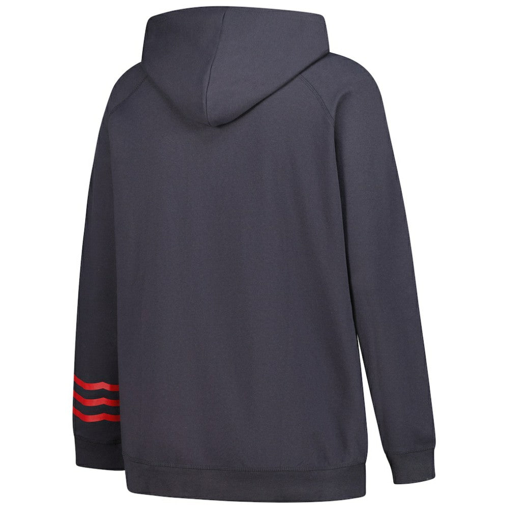 NHL Washington Capitals Fanatics Women's Plus Size Lightweight Fleece Raglan Pullover Hoodie - Charcoal
