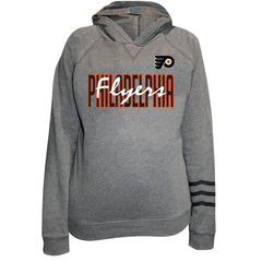NHL Philadelphia Flyers Fanatics Women's Plus Size Lightweight Fleece Raglan Pullover Hoodie - Heather Gray