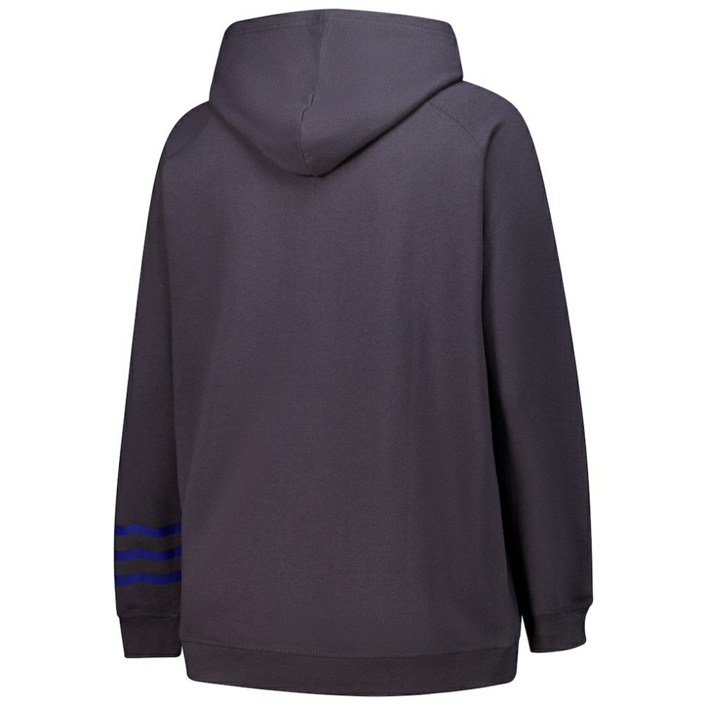 NHL Toronto Maple Leafs Fanatics Women's Plus Size Lightweight Fleece Raglan Pullover Hoodie - Charcoal