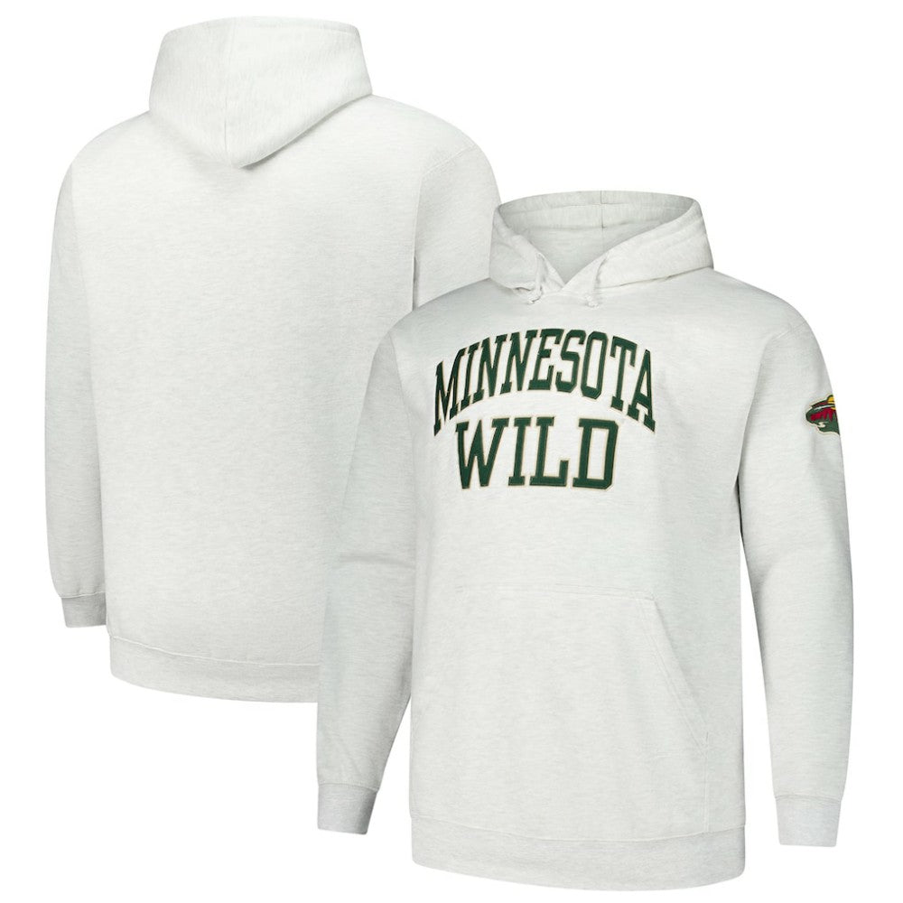 NHL Minnesota Wild Fanatics Big & Tall Fleece Pullover Hoodie - Heather Gray