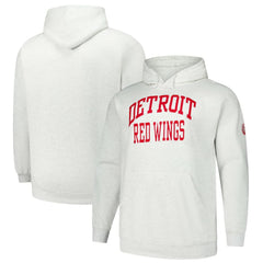 NHL Detroit Red Wings Fanatics Big & Tall Fleece Pullover Hoodie - Heather Gray