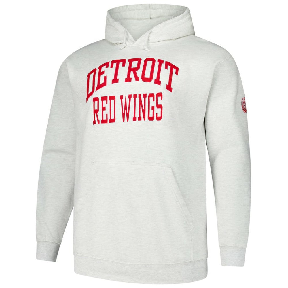 NHL Detroit Red Wings Fanatics Big & Tall Fleece Pullover Hoodie - Heather Gray
