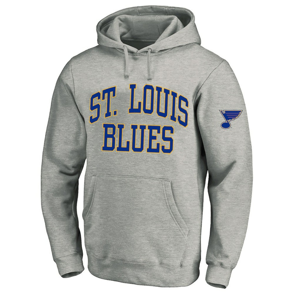 NHL St. Louis Blues Fanatics Big & Tall Fleece Pullover Hoodie - Heather Gray