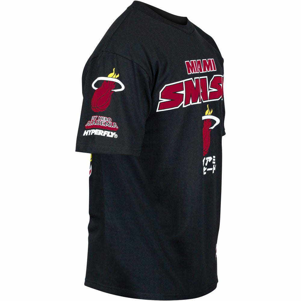 Miami Heat Hyperfly Unisex NBA x My Hero Academia All Might Smash T-Shirt Black