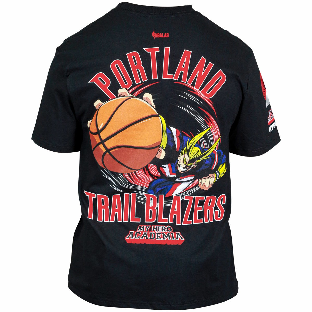 Portland Trail Blazers Hyperfly Unisex NBA x My Hero Academia All Might Smash T-Shirt Black