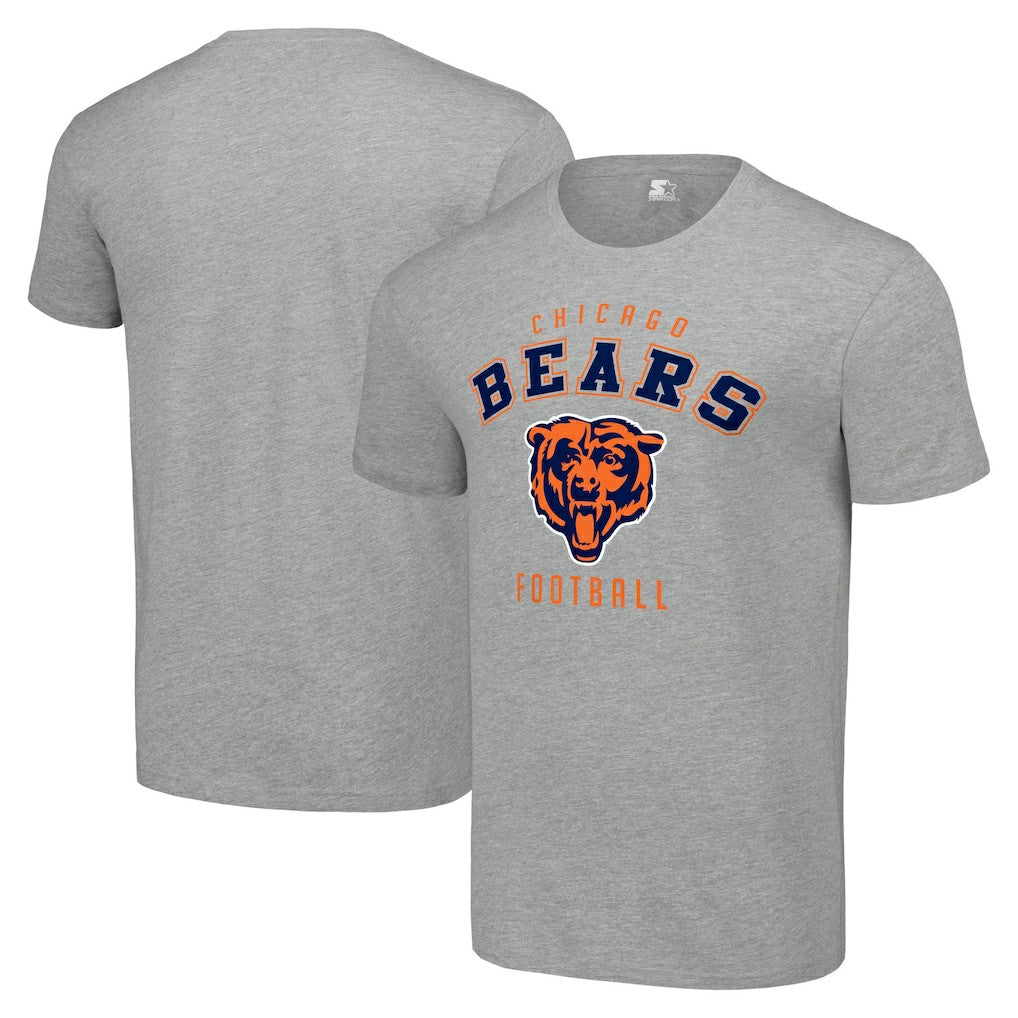Chicago Bears Starter Logo T-Shirt Heather Gray