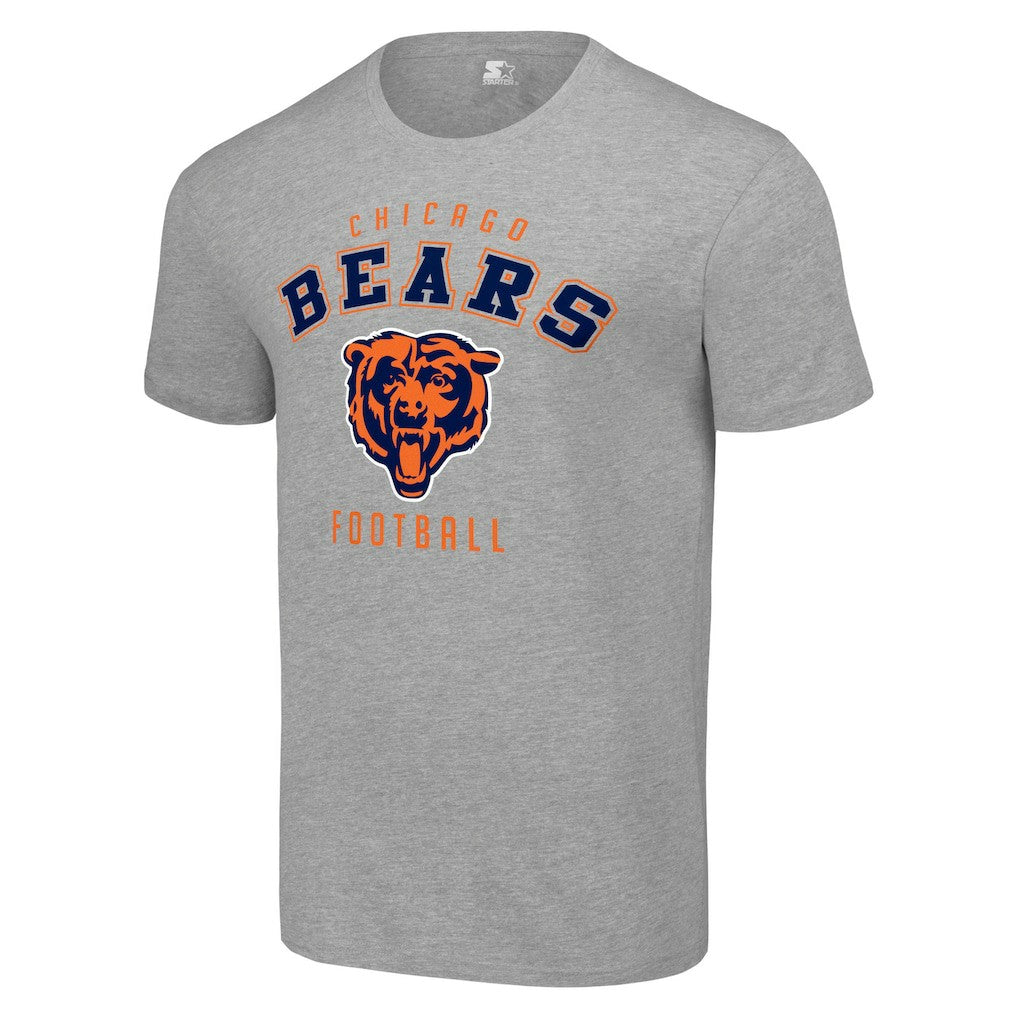 Chicago Bears Starter Logo T-Shirt Heather Gray