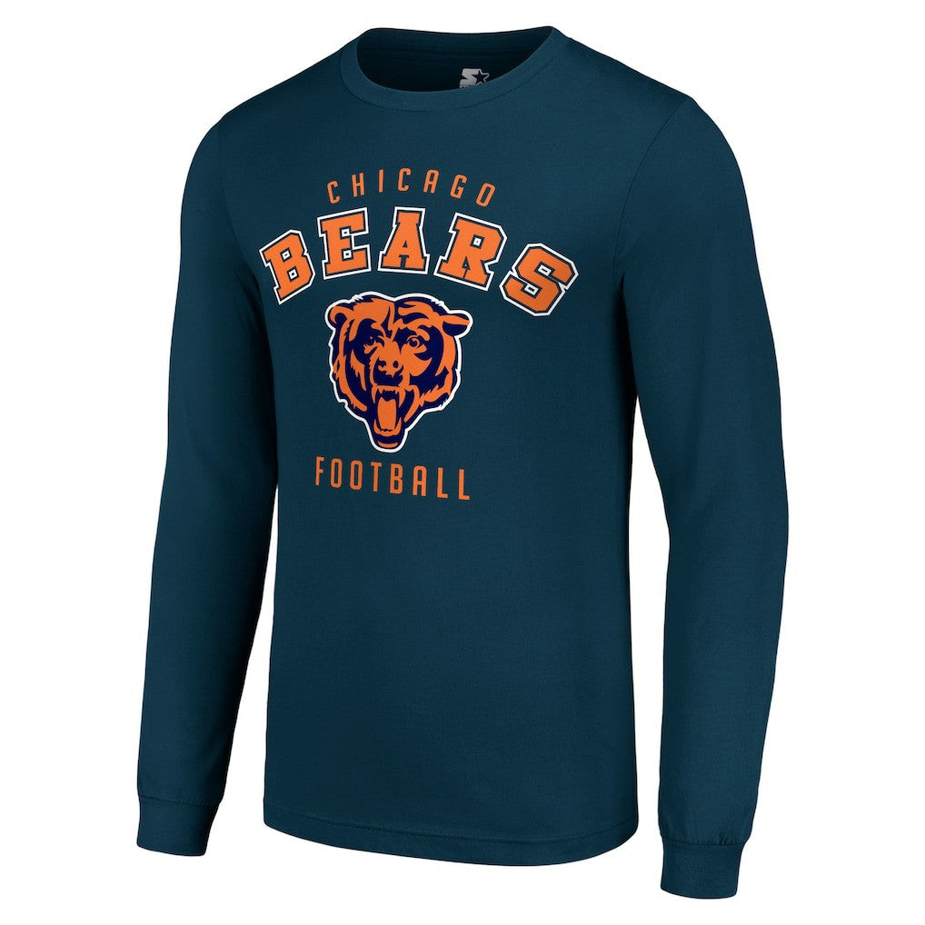 Chicago Bears Starter Long Sleeve T-Shirt Navy