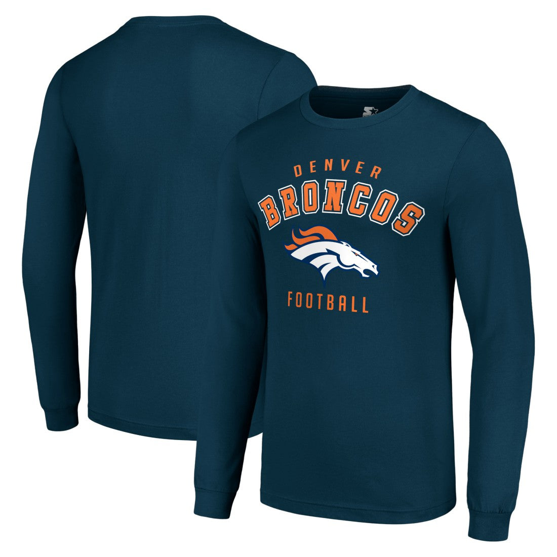 Denver Broncos Starter Long Sleeve T-Shirt Navy