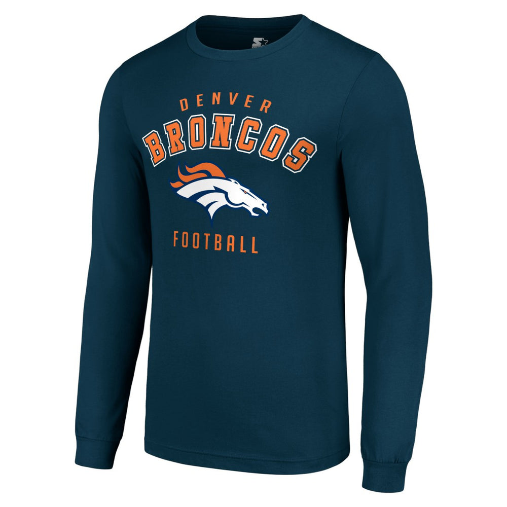 Denver Broncos Starter Long Sleeve T-Shirt Navy