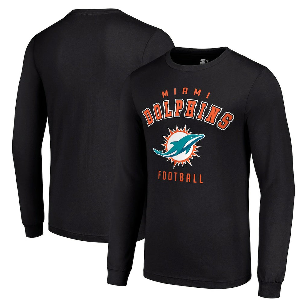 Miami Dolphins Starter Long Sleeve T-Shirt Black