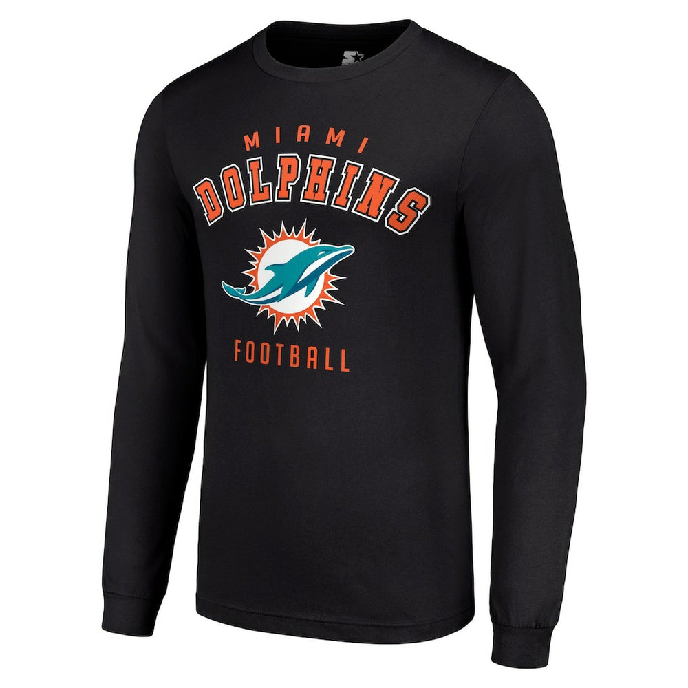 Miami Dolphins Starter Long Sleeve T-Shirt Black