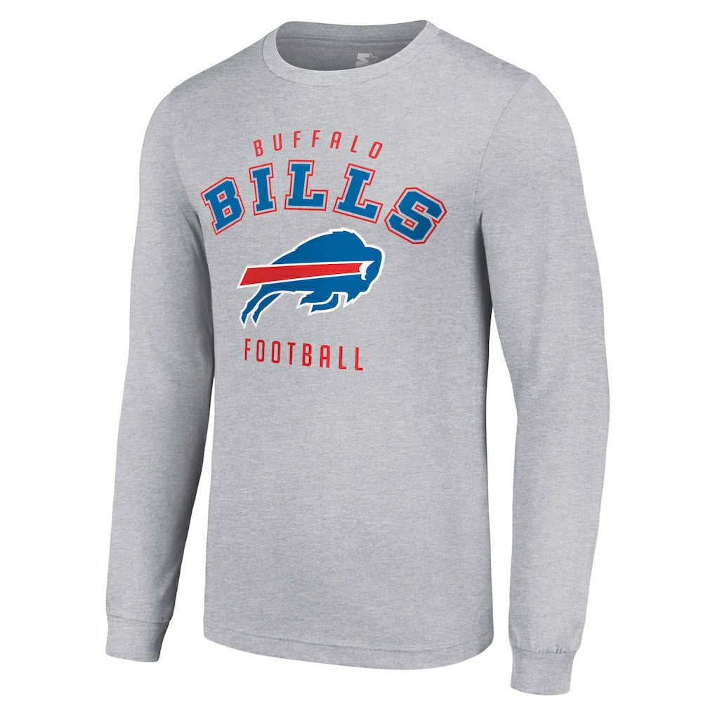 Buffalo Bills Starter Long Sleeve T-Shirt Heather Gray
