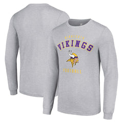 Minnesota Vikings Starter Long Sleeve T-Shirt Heather Gray