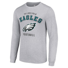 Philadelphia Eagles Starter Long Sleeve T-Shirt Heather Gray