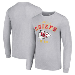 Kansas City Chiefs Starter Long Sleeve T-Shirt Heather Gray