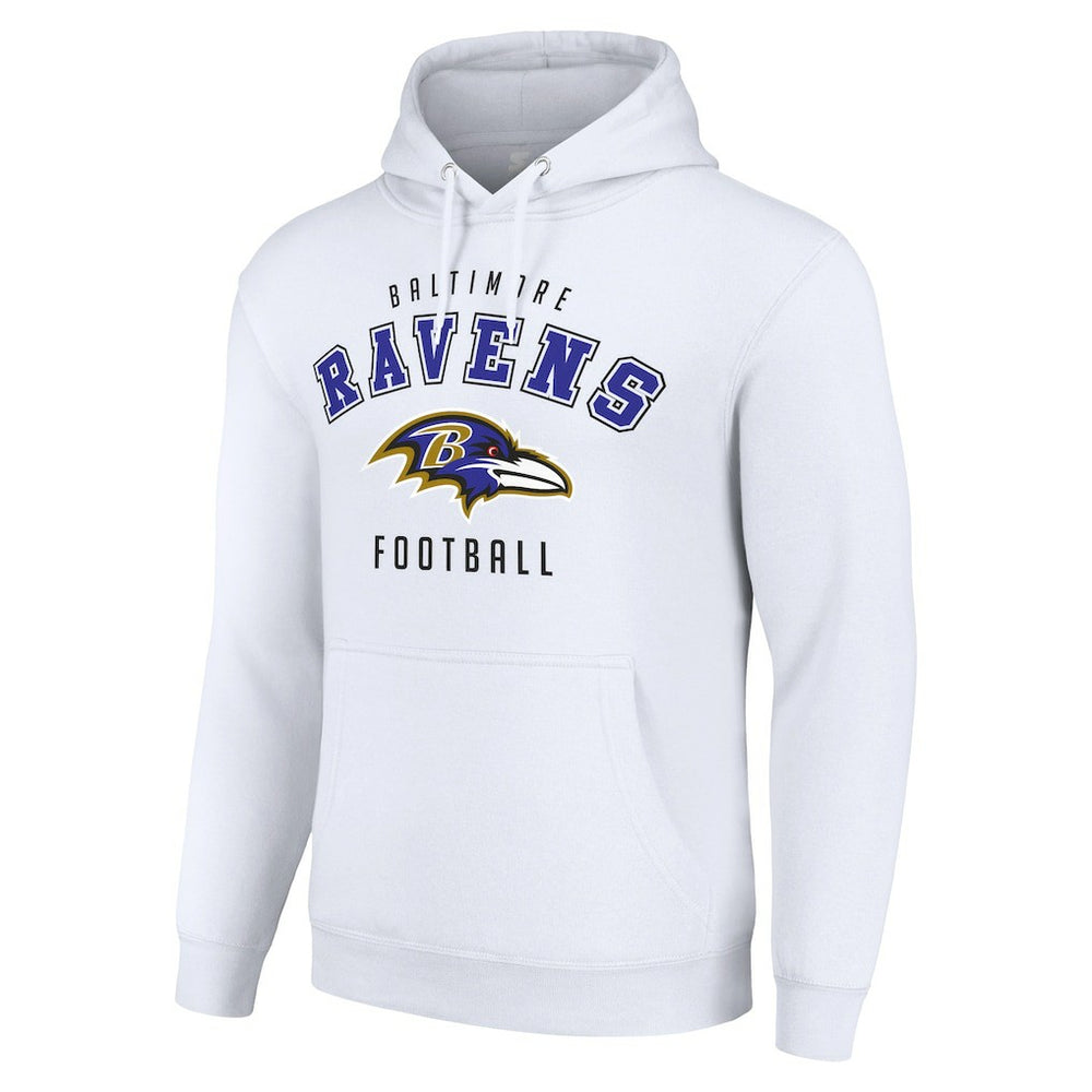 Baltimore Ravens Starter Unisex Logo Pullover Hoodie White