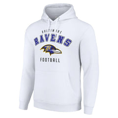 Baltimore Ravens Starter Unisex Logo Pullover Hoodie White