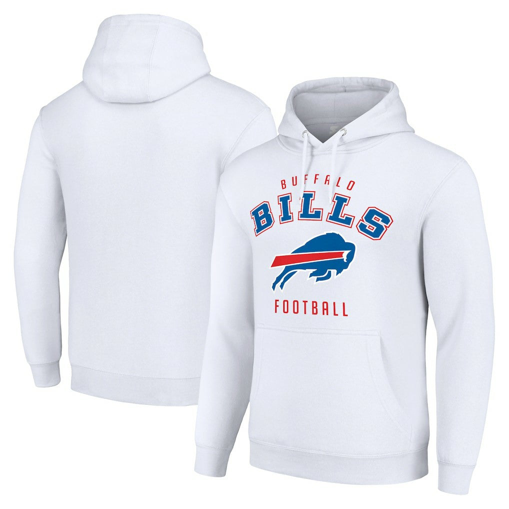 Buffalo Bills Starter Unisex Logo Pullover Hoodie White