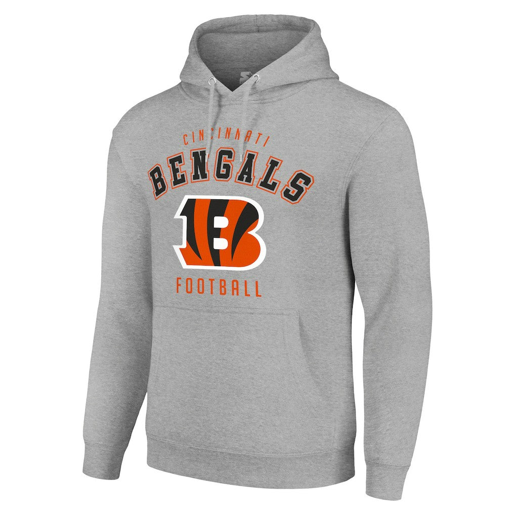 Cincinnati Bengals Starter Unisex Logo Pullover Hoodie Heather Gray