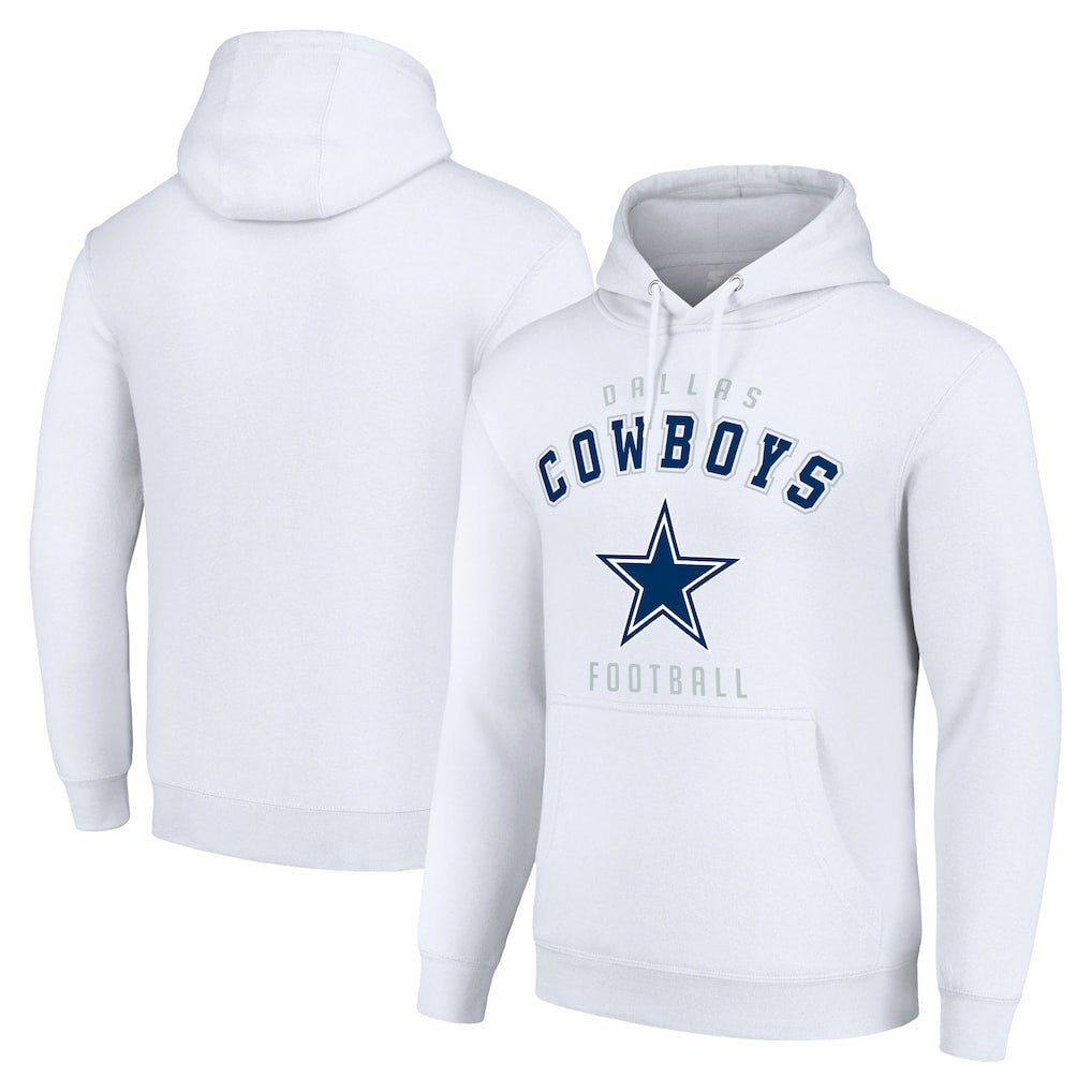 Dallas Cowboys Starter Unisex Logo Pullover Hoodie White
