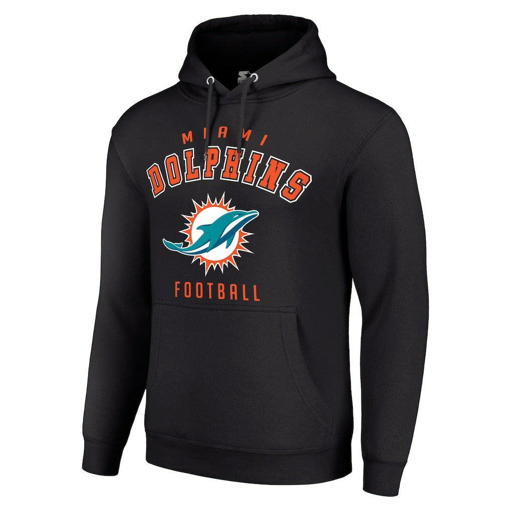Miami Dolphins Starter Unisex Logo Pullover Hoodie Black