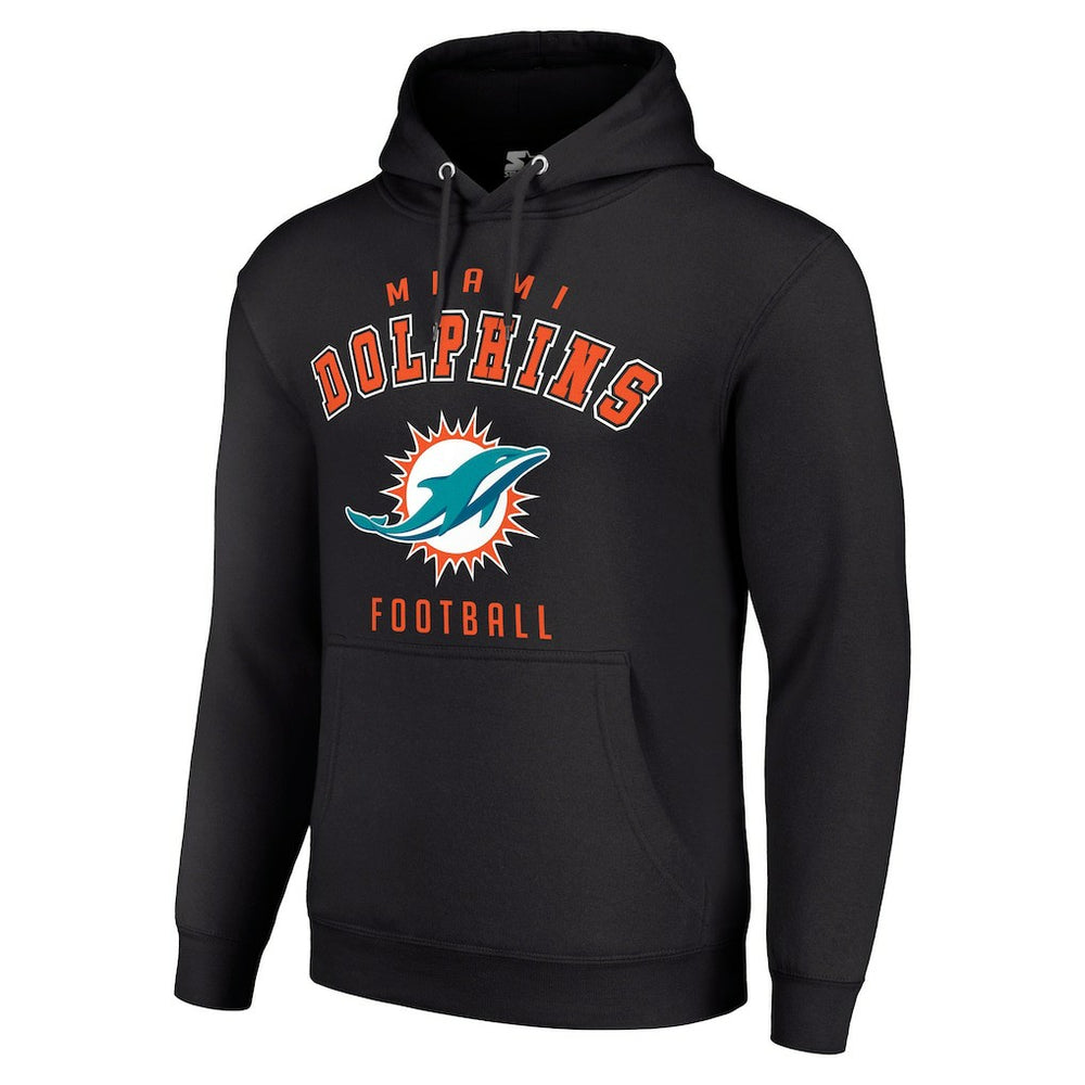 Miami Dolphins Starter Unisex Logo Pullover Hoodie Black