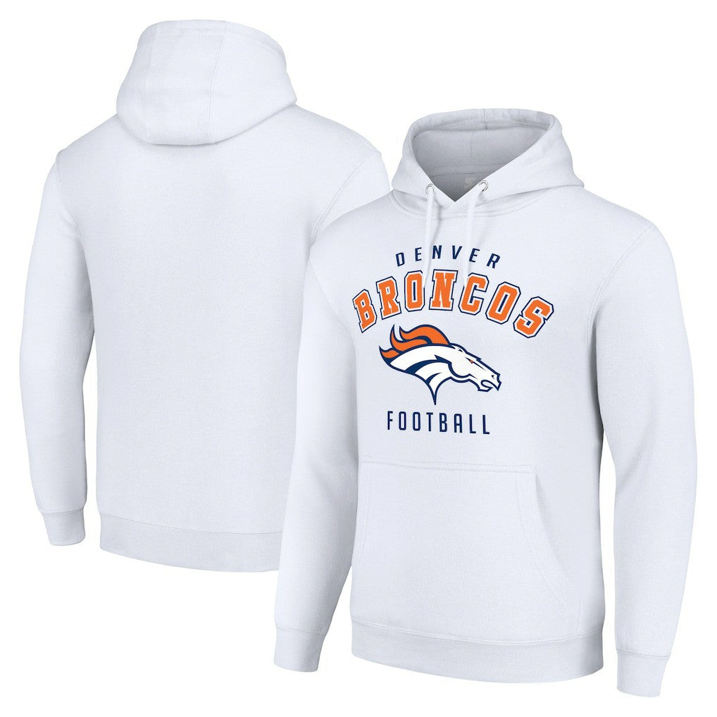 Denver Broncos Starter Unisex Logo Pullover Hoodie White